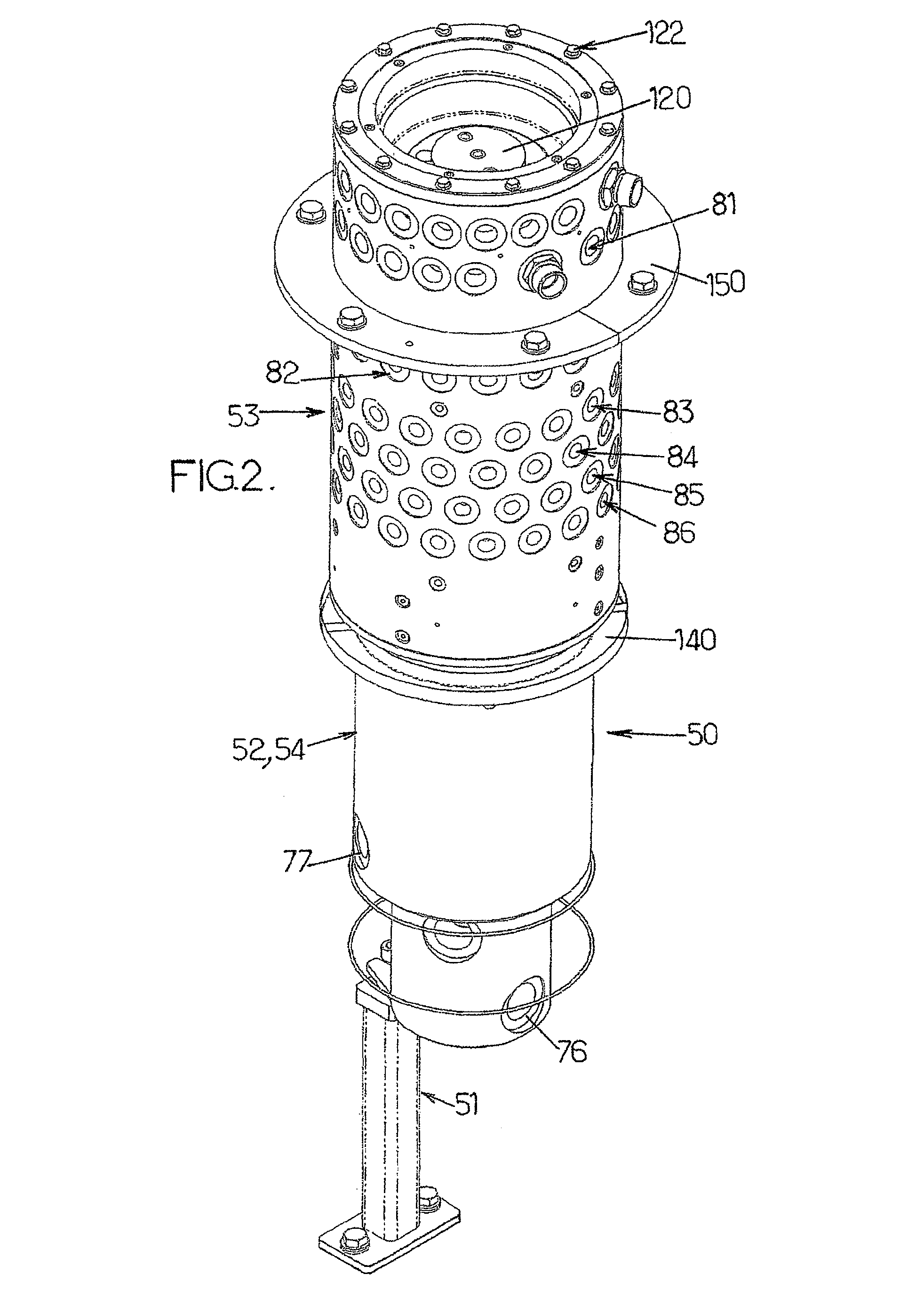 Rotating machine with a fluid supply rotating column