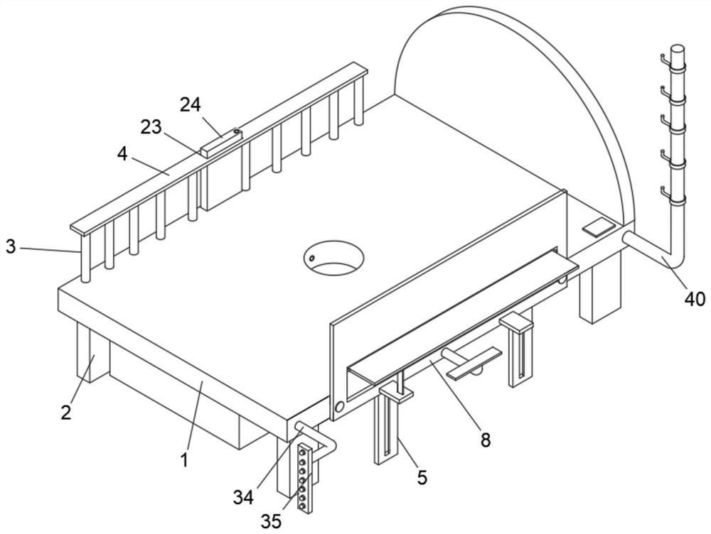 Auxiliary getting-out-of-bed device for ward