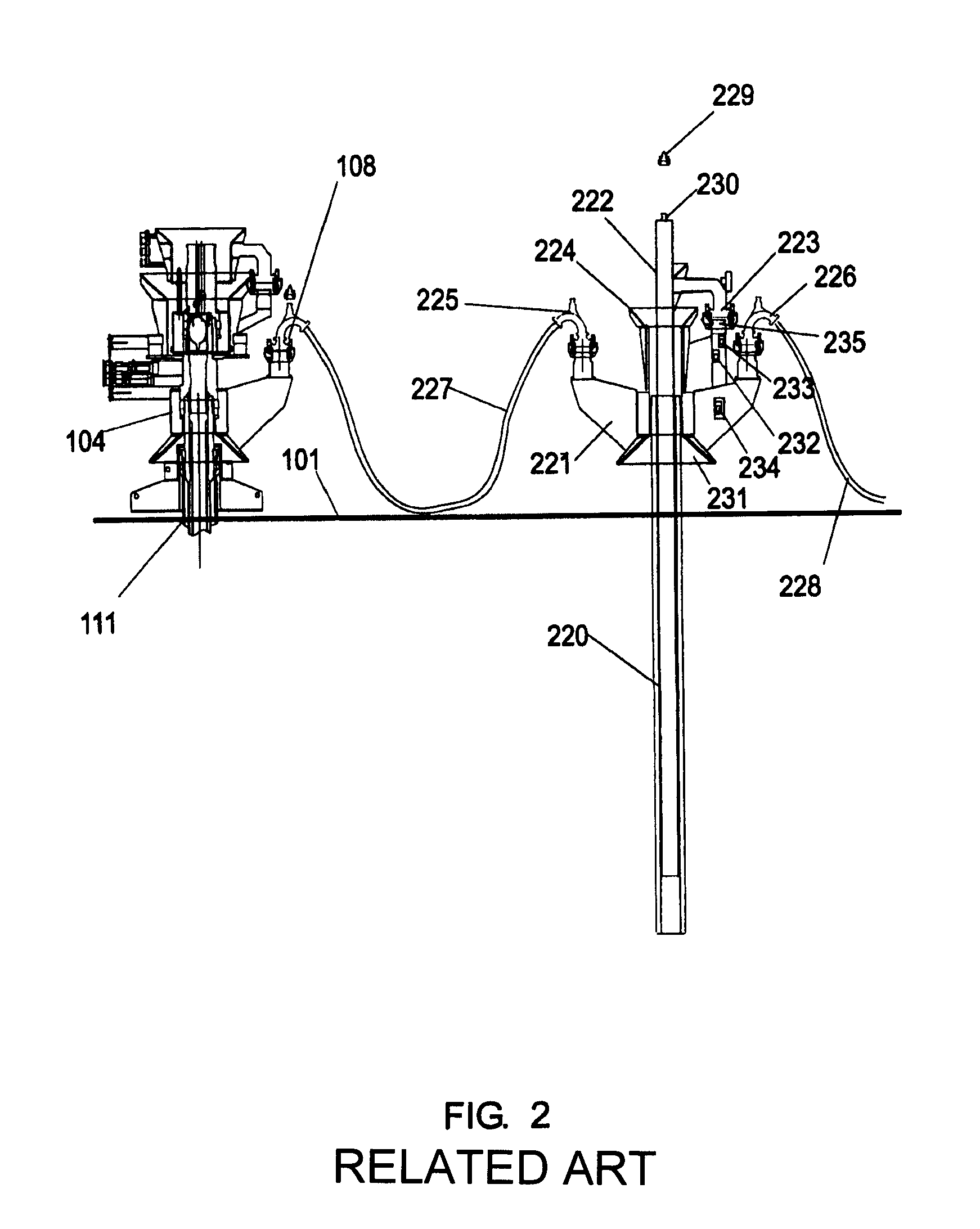System for direct vertical connection between contiguous subsea equipment and method of installation of said connection