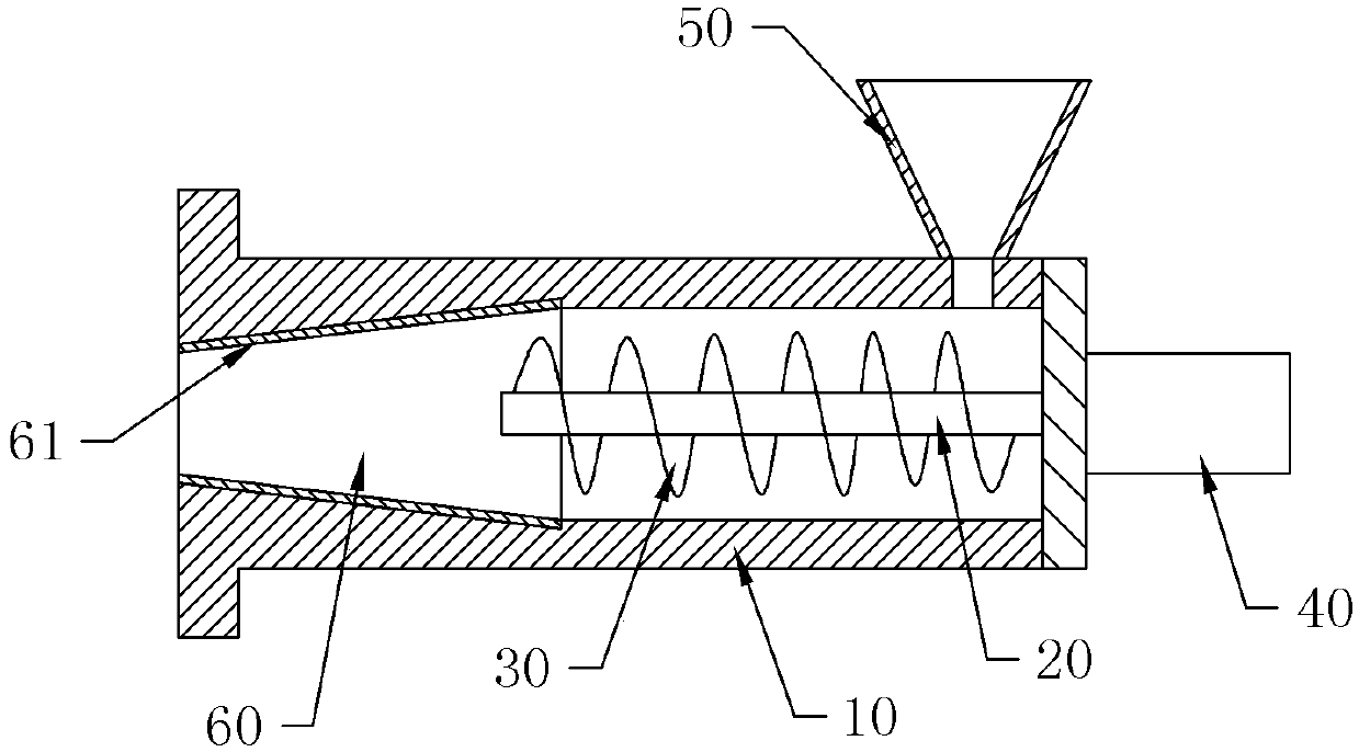 Extruding mechanism used for rubber