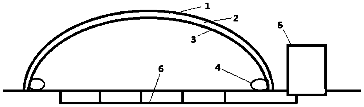 Double-layer-cover energy-saving greenhouse with blackbody structure