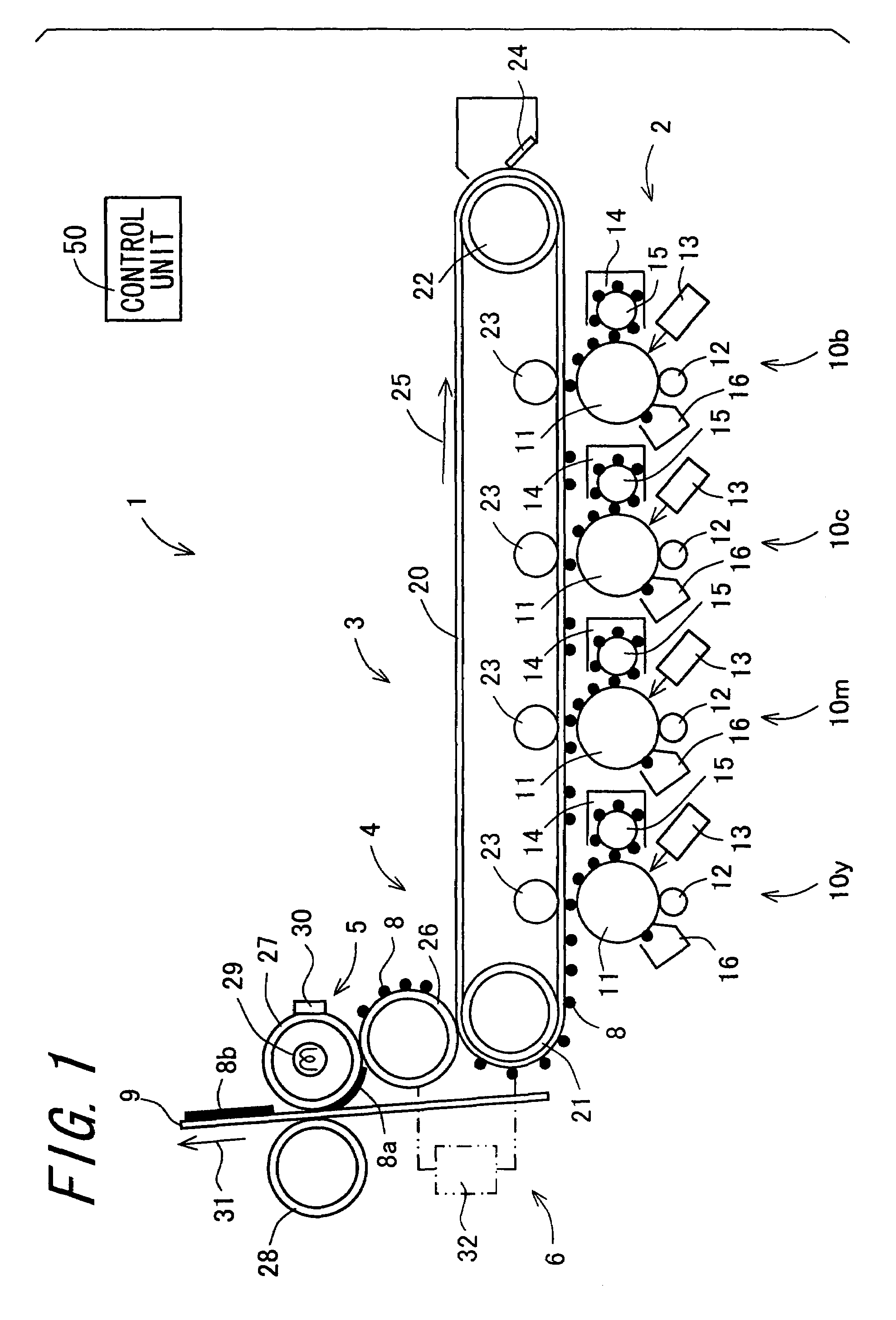 Image forming apparatus with first and second intermediate transfer sections