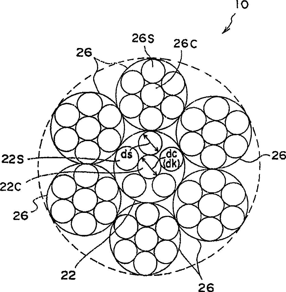 Steel cord for rubber track main cord