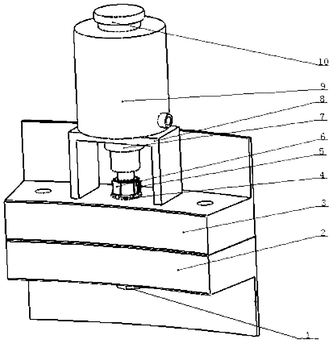 High-strength bolt axial force measuring device and measuring method