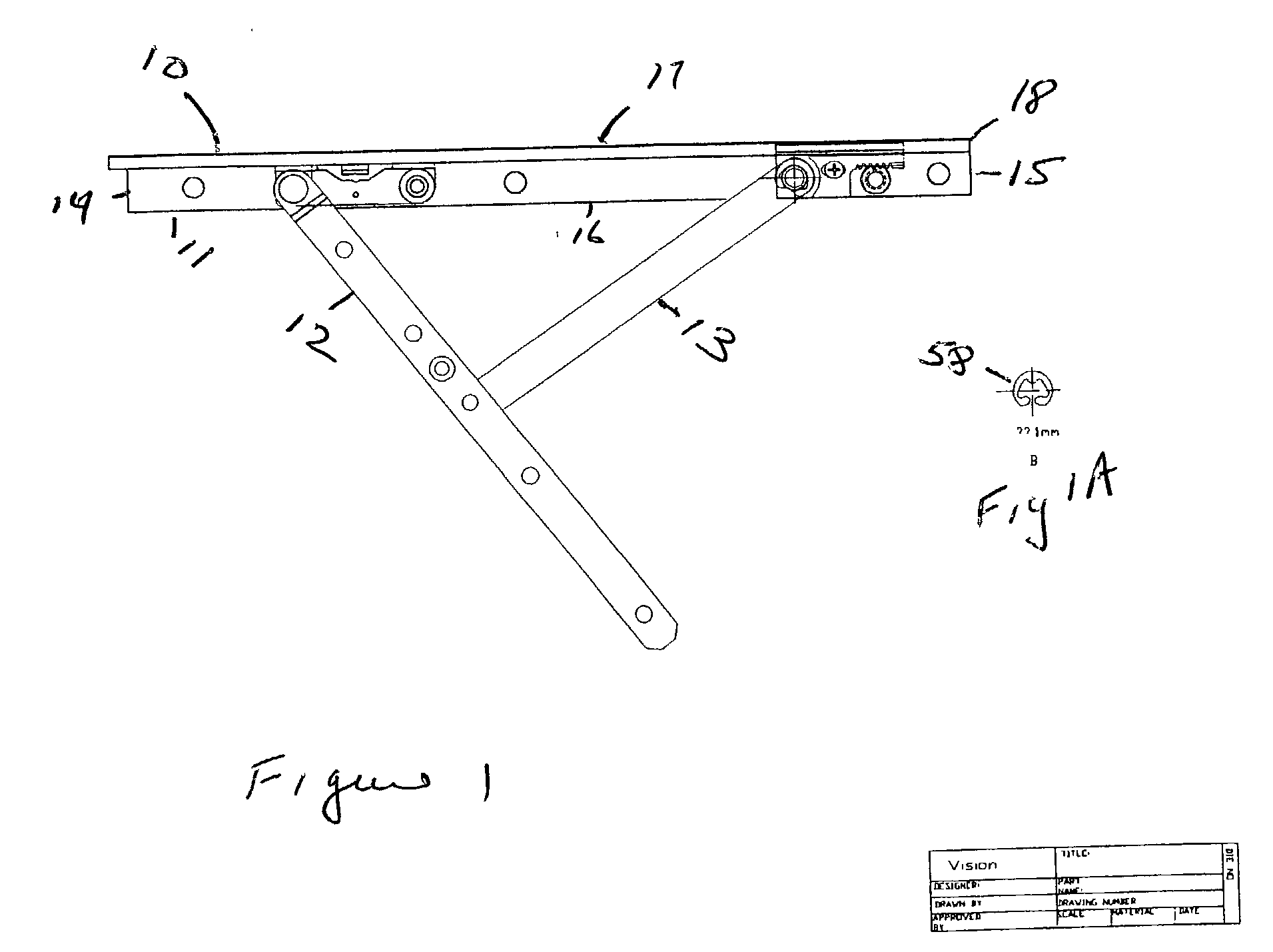 Casement window hinge