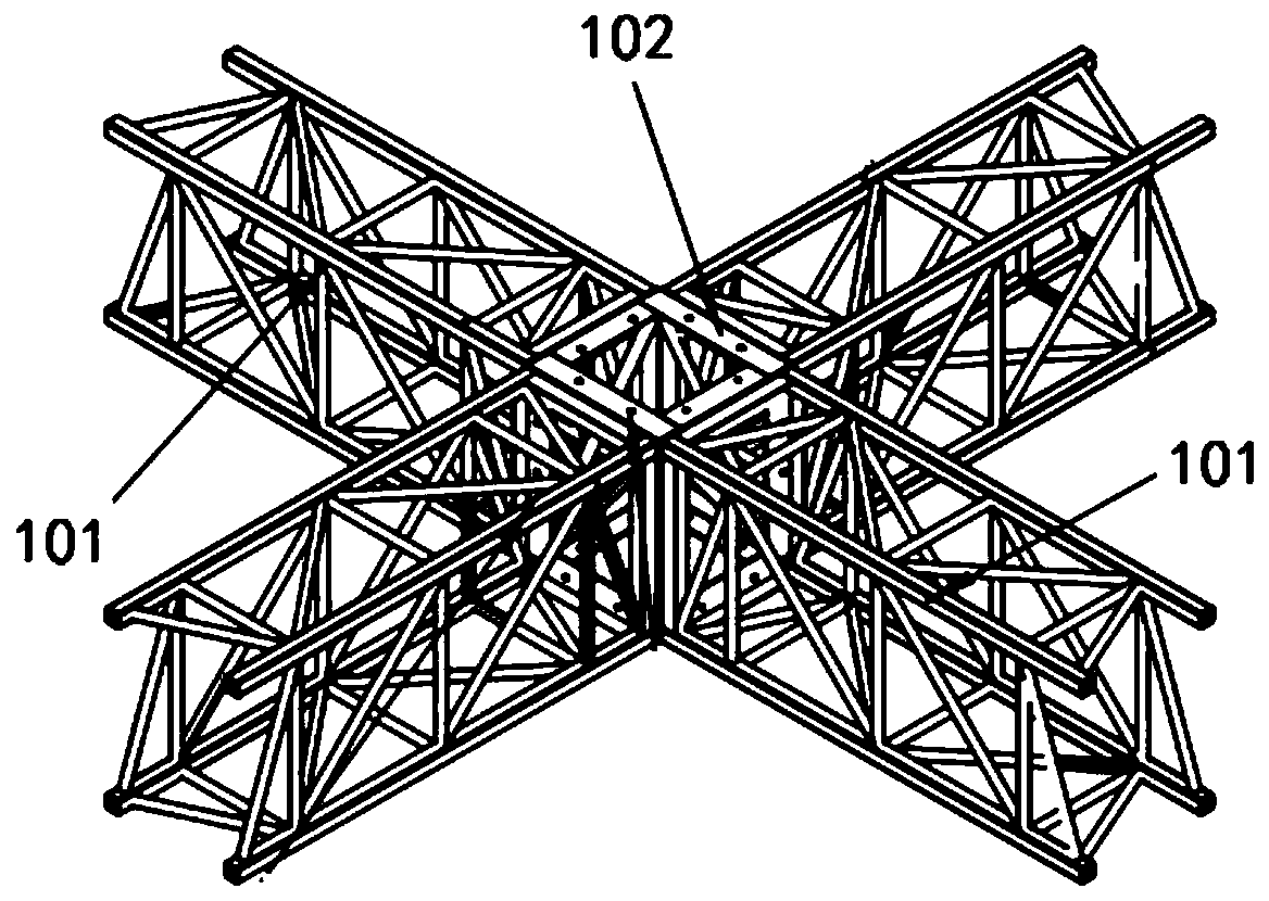 A large airship transfer and release platform