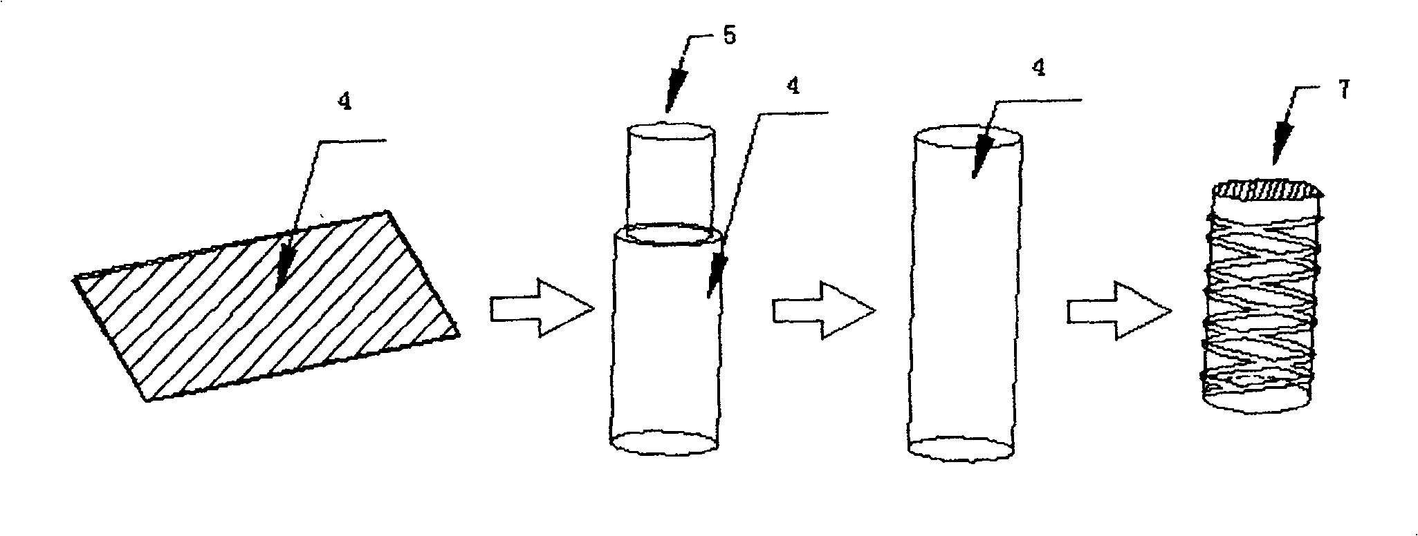 Imaginal stem cell membrane stent in blood vessel, and preparing method thereof