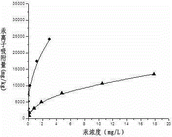 Method for adsorbing mercury ions in waste water by means of charcoal particles made from poplar branches