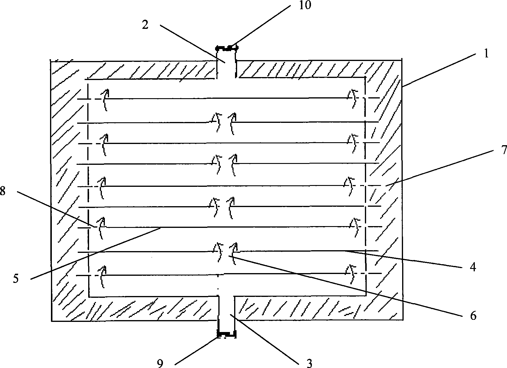 Multi-layer diaphragm structure perfusion bioreactor and application