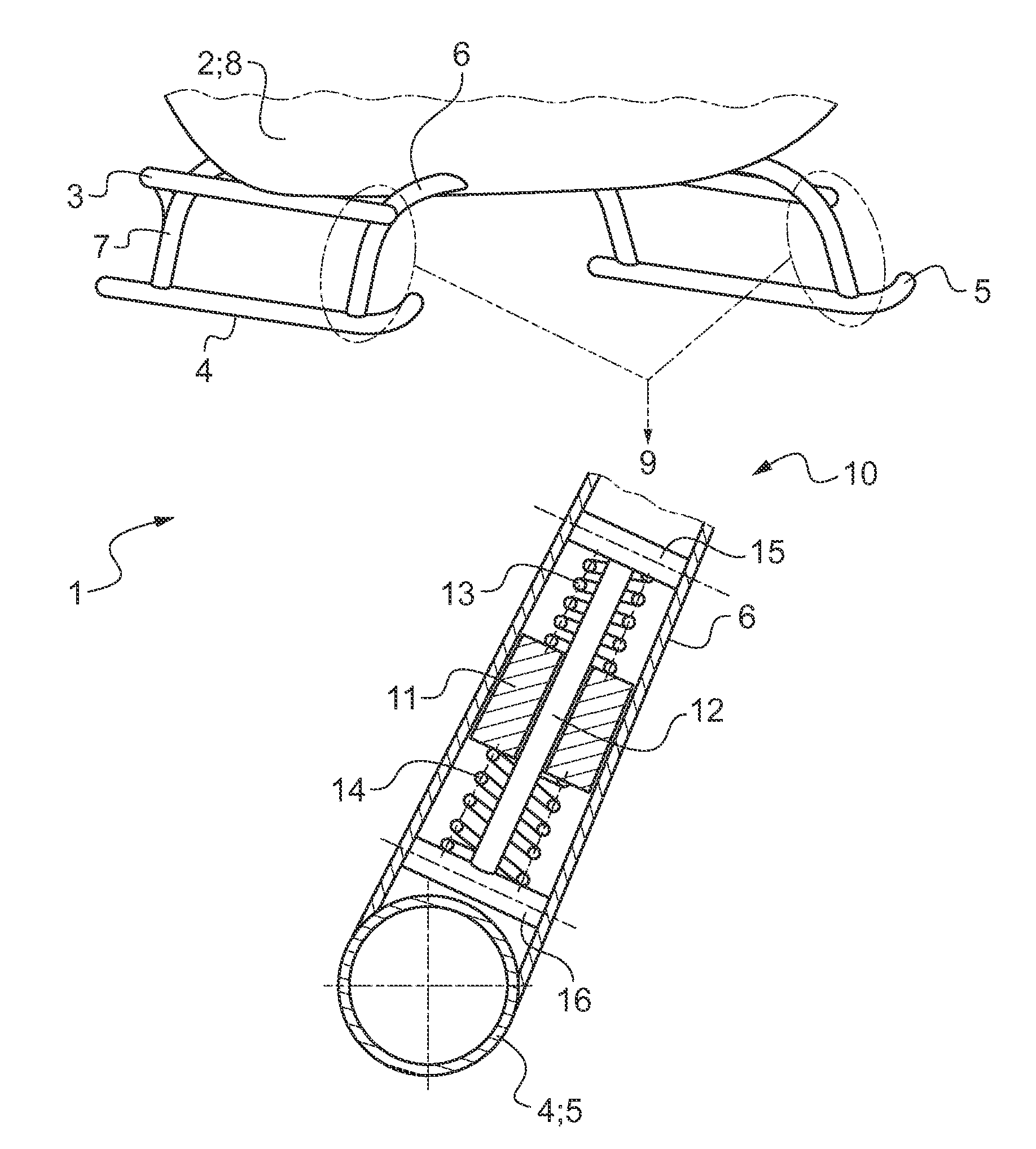 Landing gear vibration absorber and method of operating said landing gear vibration absorber