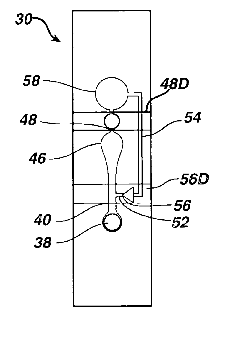 Capillary flow control in a fluidic diagnostic device