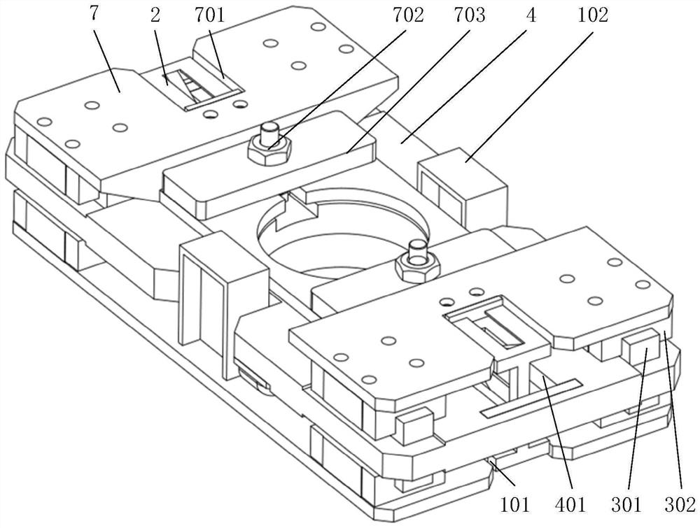 Full-compliant impact-overload-resistant dynamic mass compensation micro-positioning device