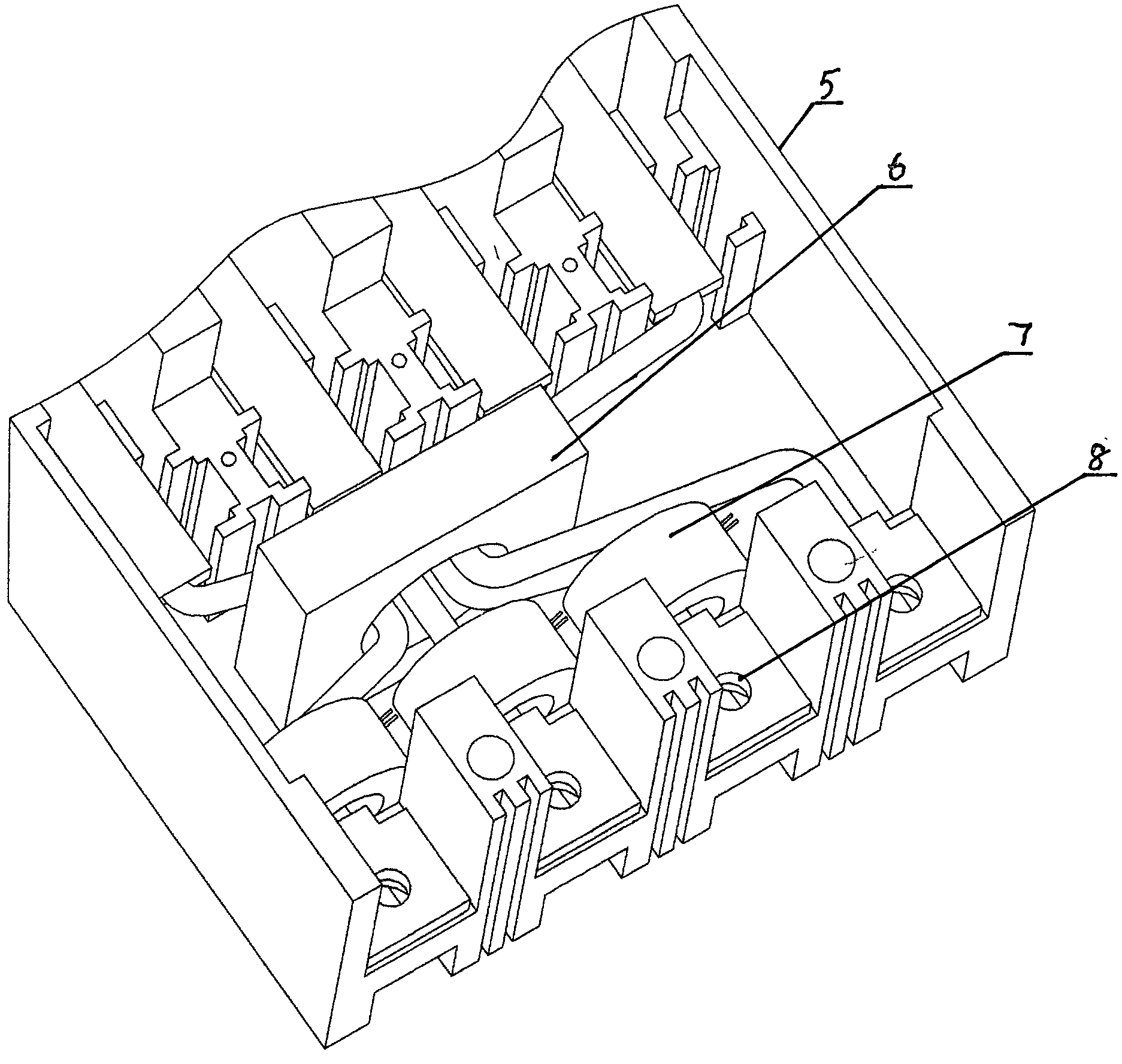 Lead-out end phase-failure protection method for leakage circuit breaker