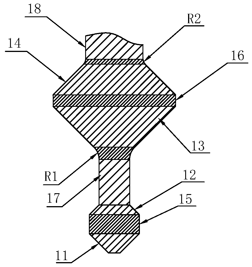 A high-gloss machine forming knife