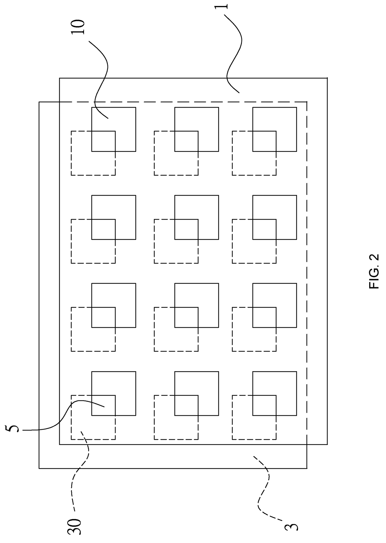 Acoustic board having displaced and passably abutted multiple through holes