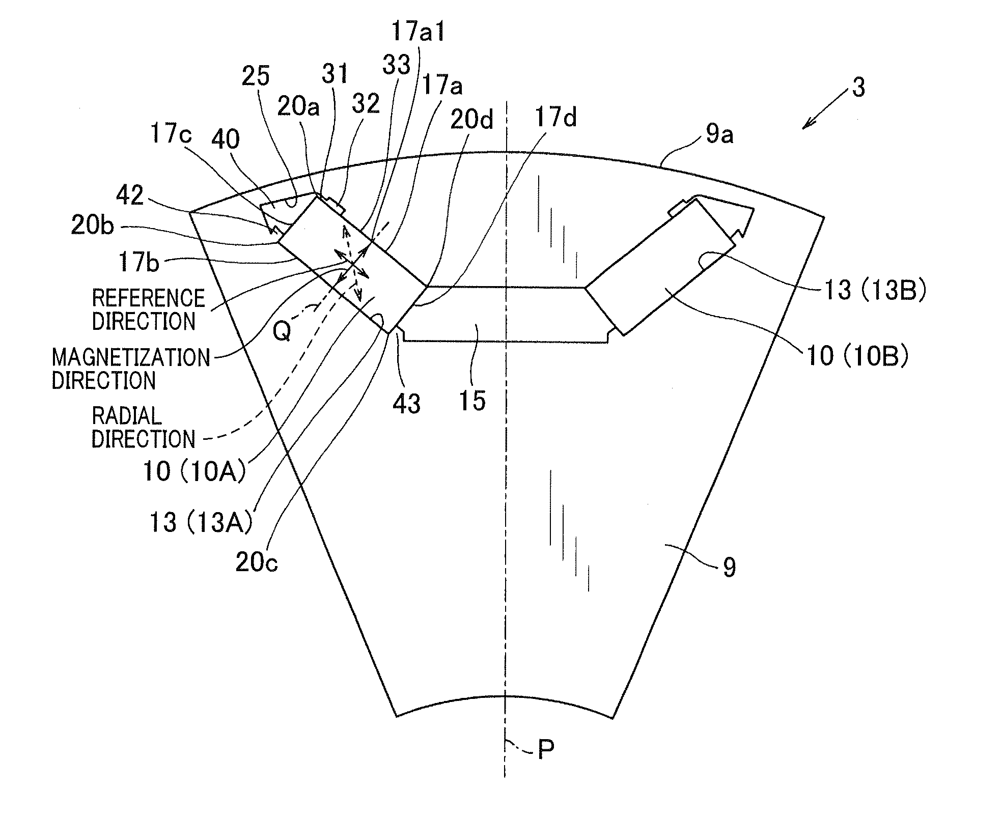 Rotor for electric rotating machine