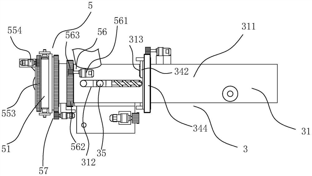 A kind of sports equipment serve spin adjustment module