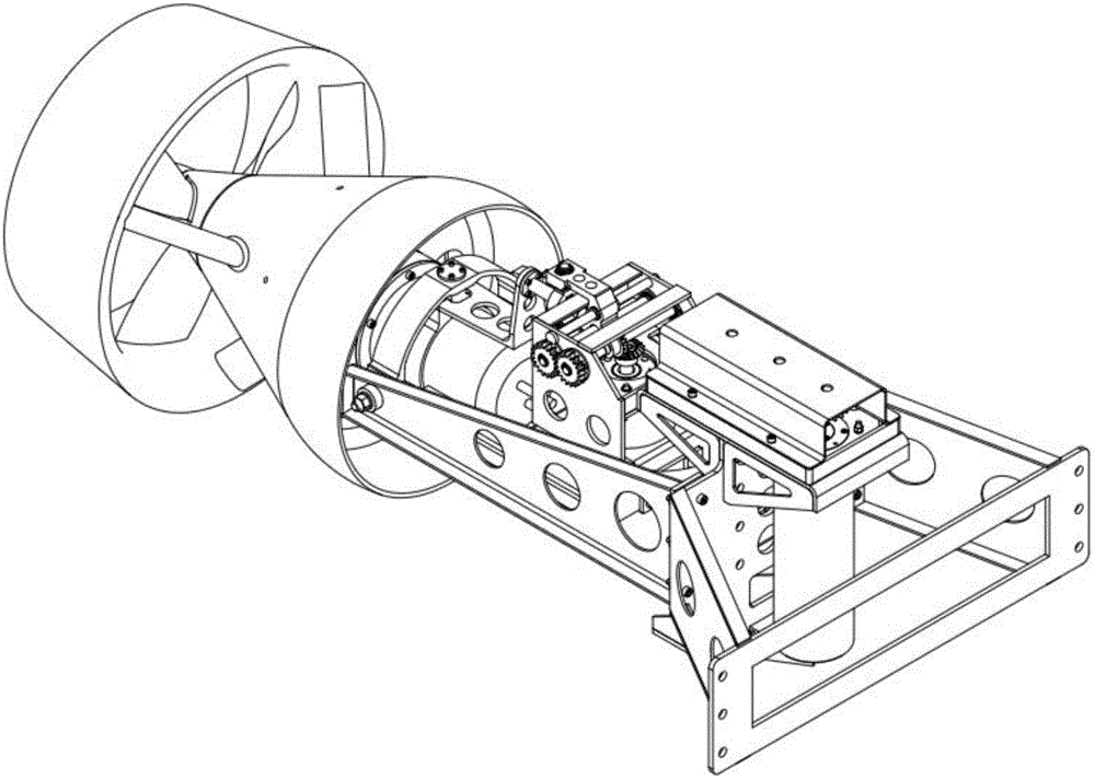Autonomous underwater vehicle (AUV) vector thrust device