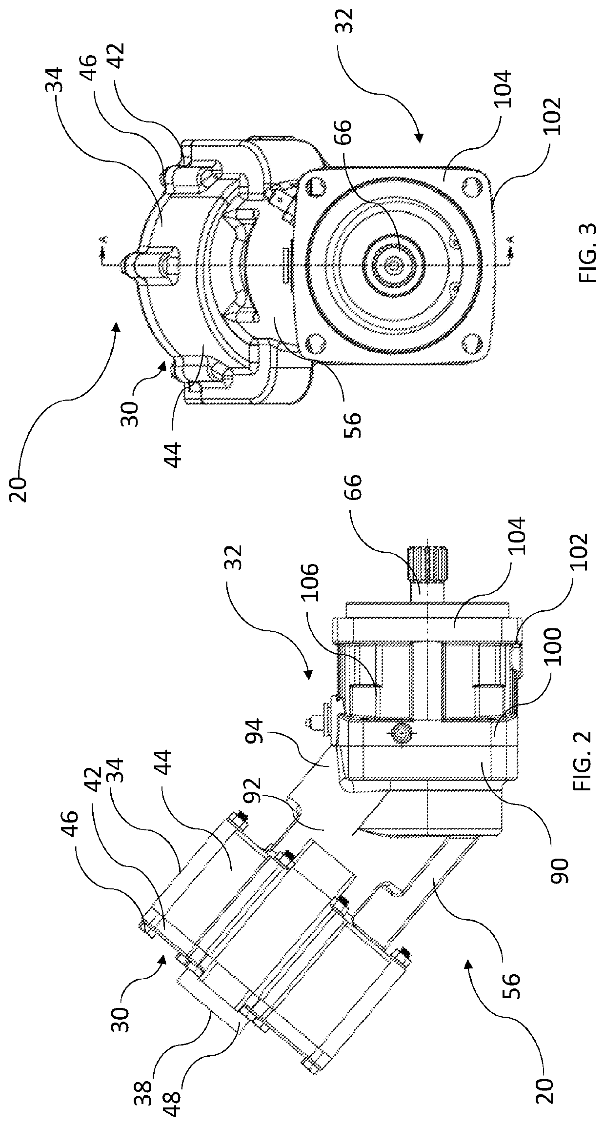 Bent axis hydraulic pump with centrifugal assist