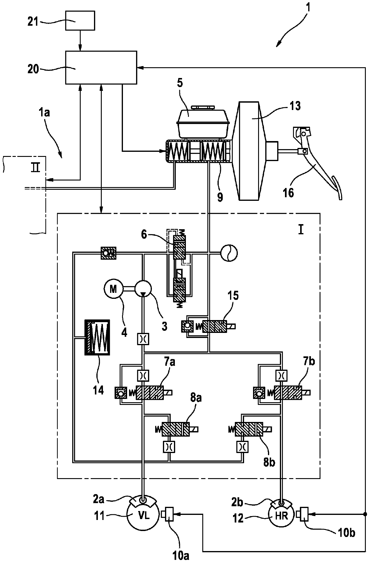 Method for determining a model upstream pressure by means of a mathematical model in an electronically regulated motor vehicle brake system