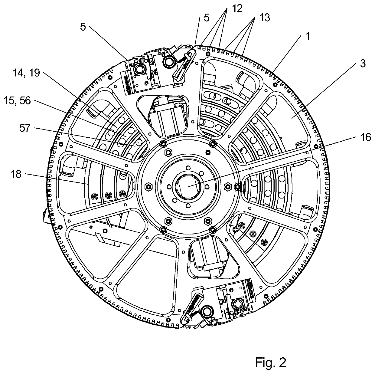 Device for treating substrates