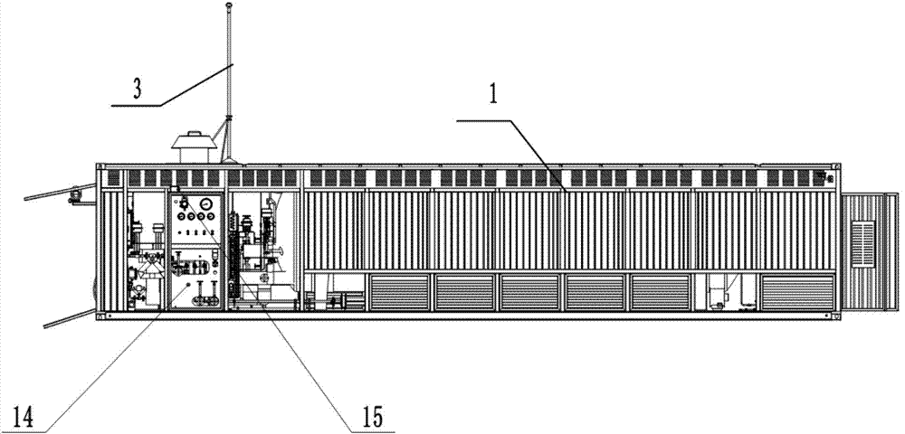 Container-type LNG (Liquefied Natural Gas) filling device and station control method