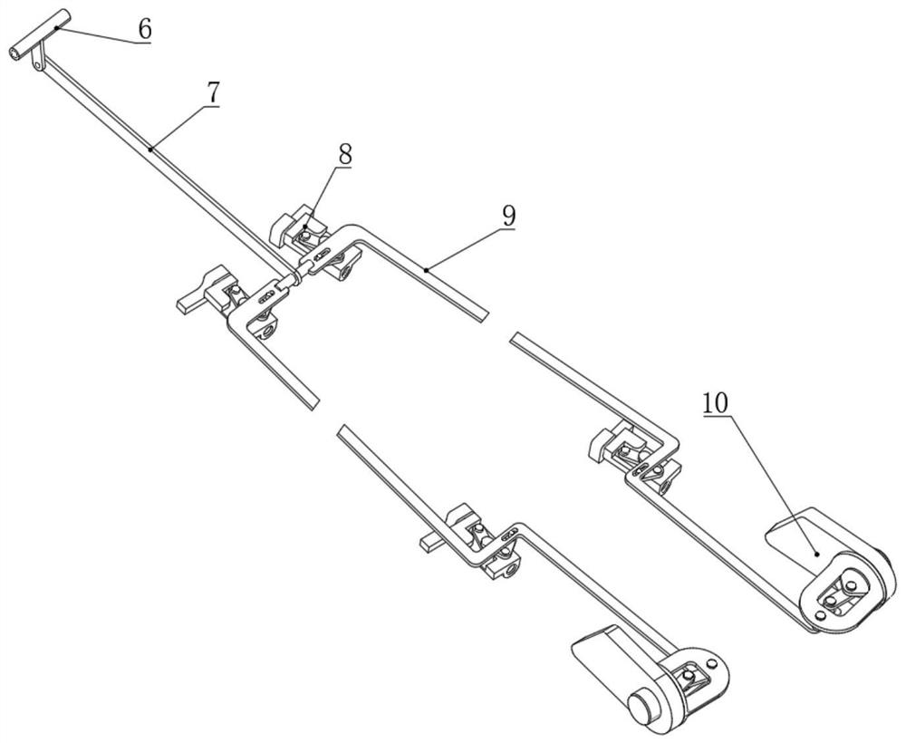 Connecting rod linkage type hatch cover turnover locking mechanism and turnover locking method thereof