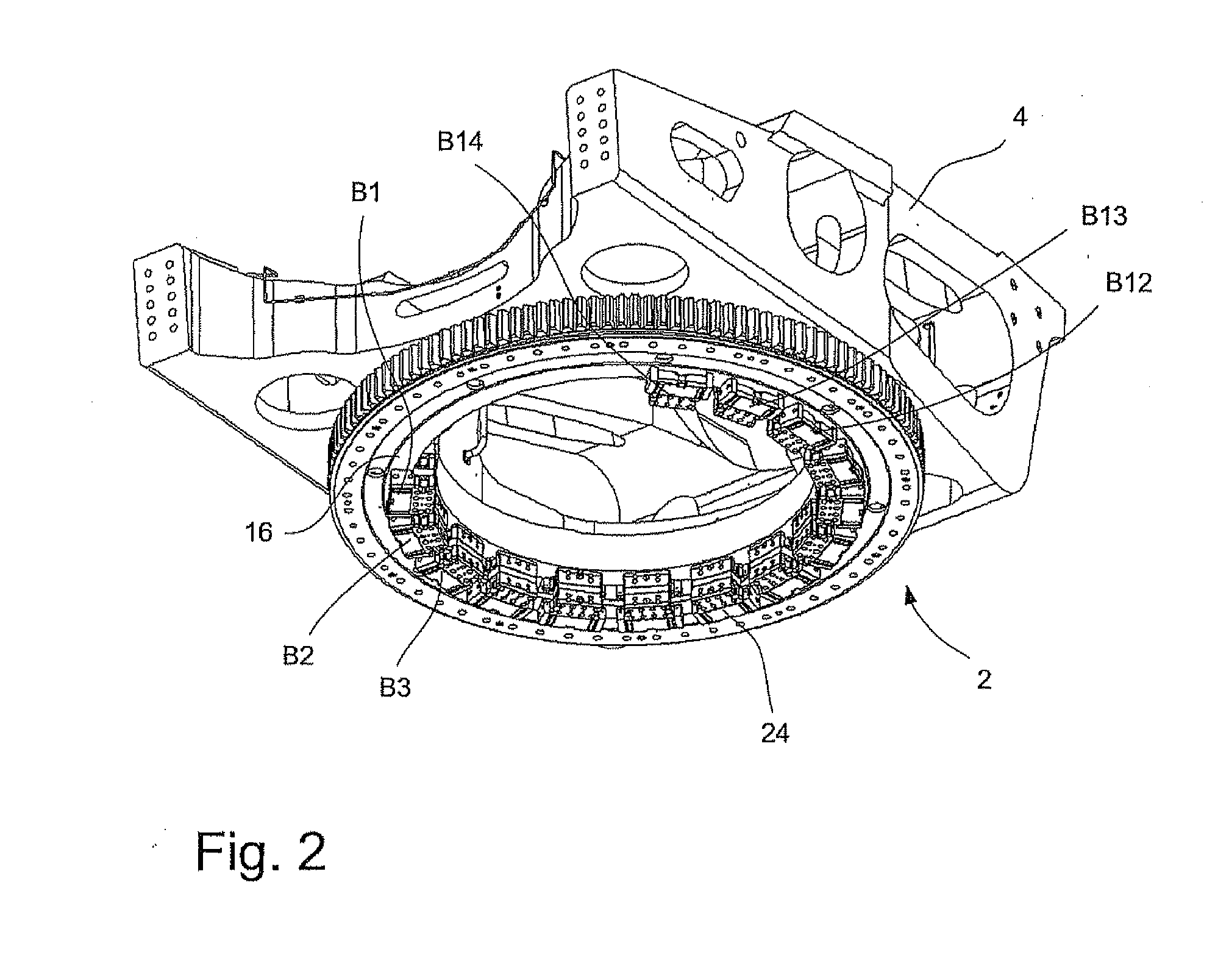 Wind turbine with a yaw system and method for the yaw adjustment of a wind turbine
