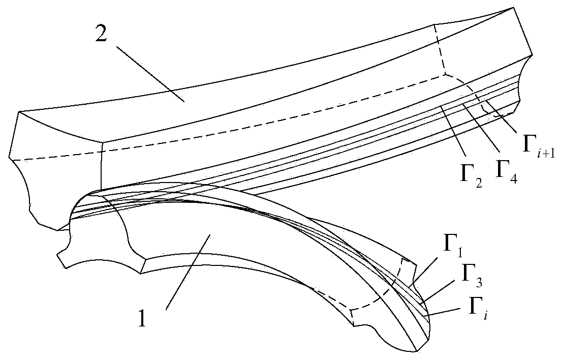 Point contact gear and meshing pair based on conjugate curves and machining tool thereof