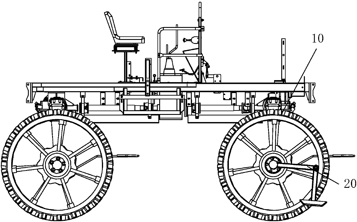 Self-rescue device of self-propelled agricultural vehicle