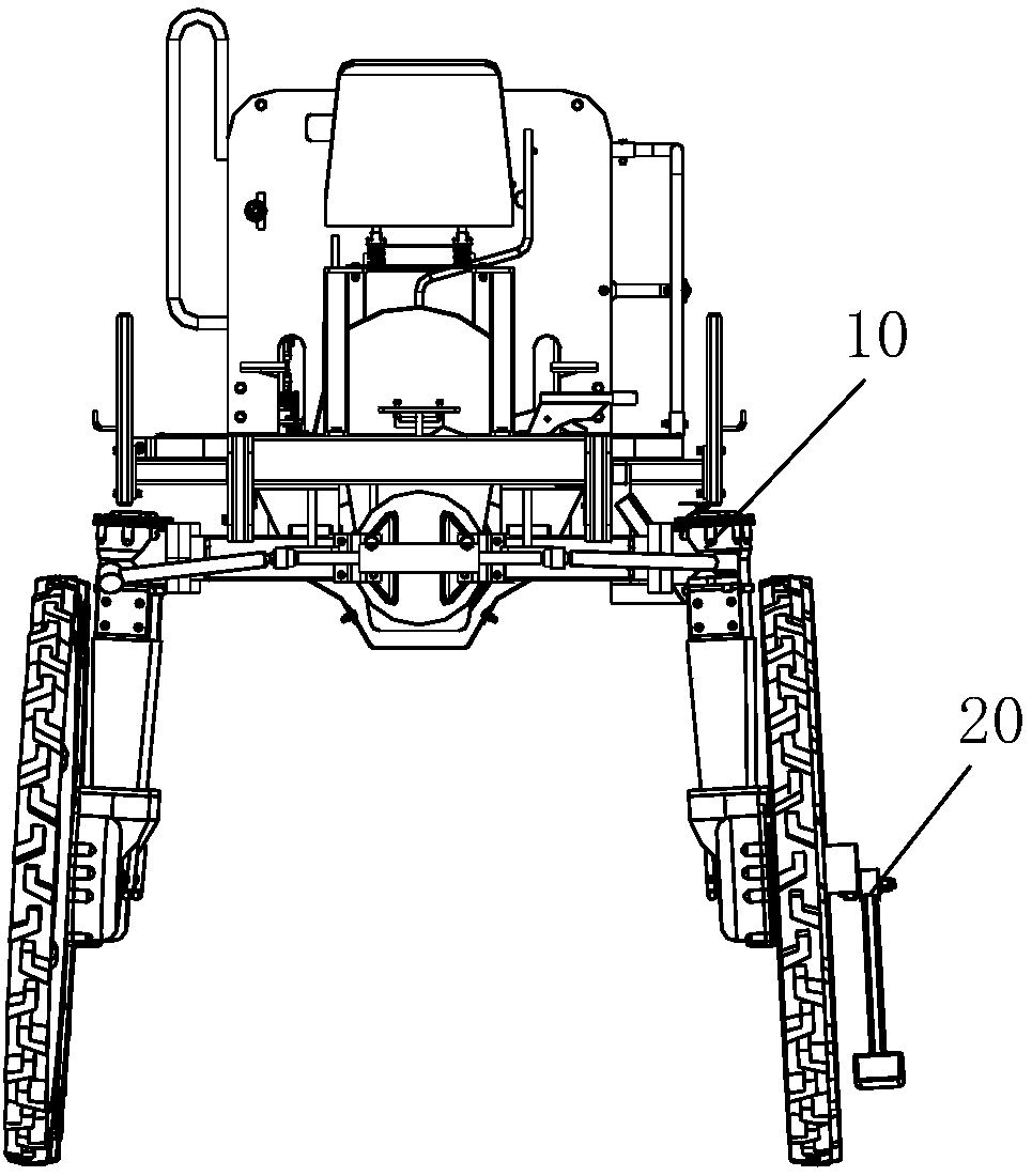 Self-rescue device of self-propelled agricultural vehicle