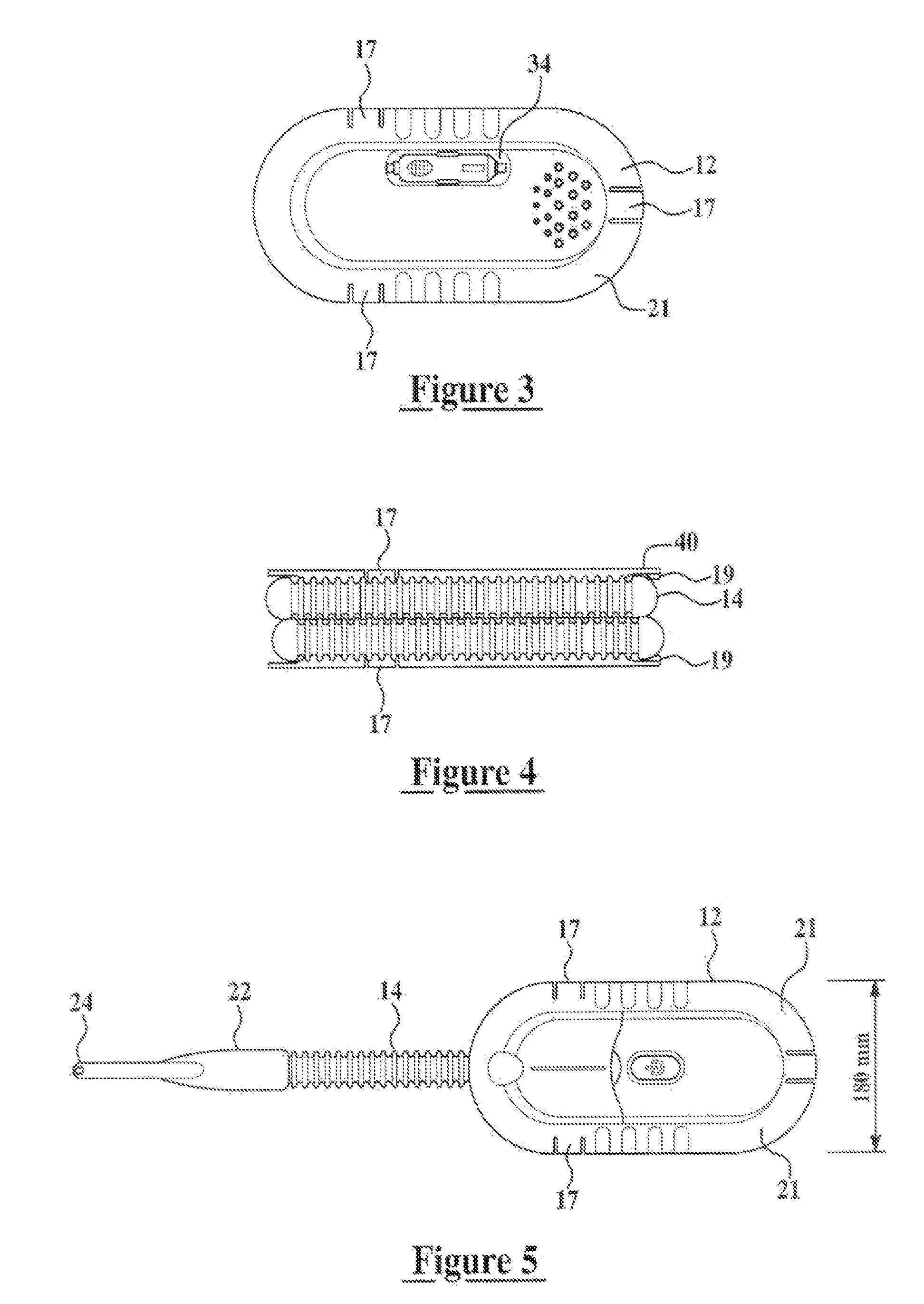 Portable vacuum cleaner and method for storing a vacuum hose