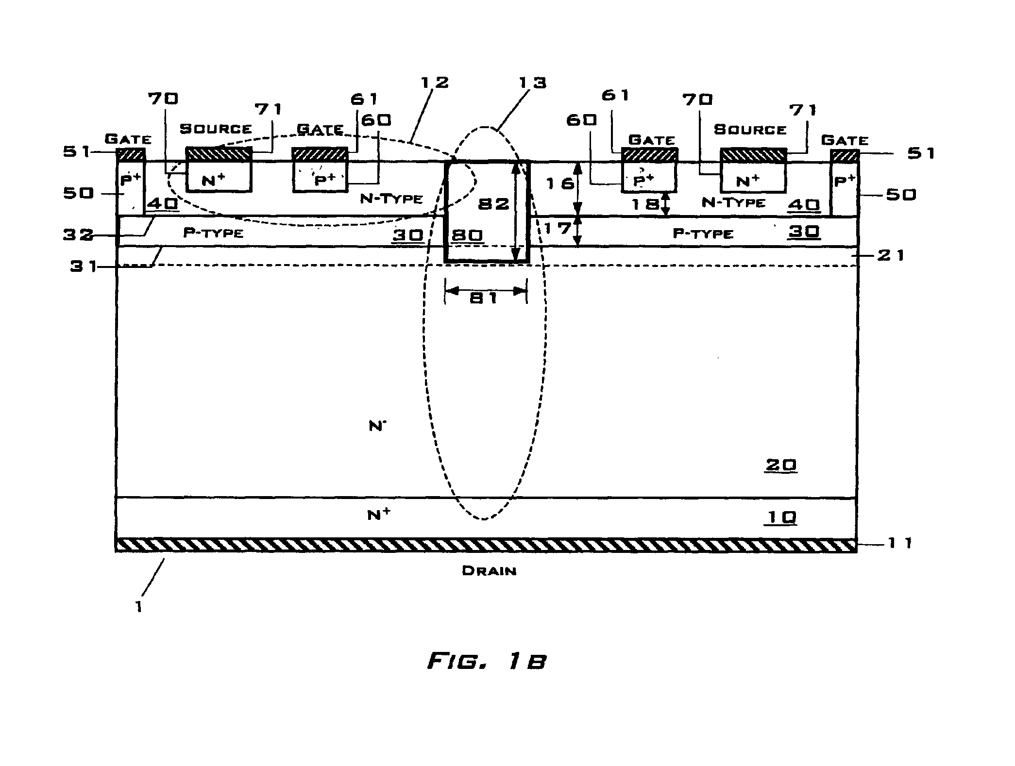 Double-gated vertical junction field effect power transistor