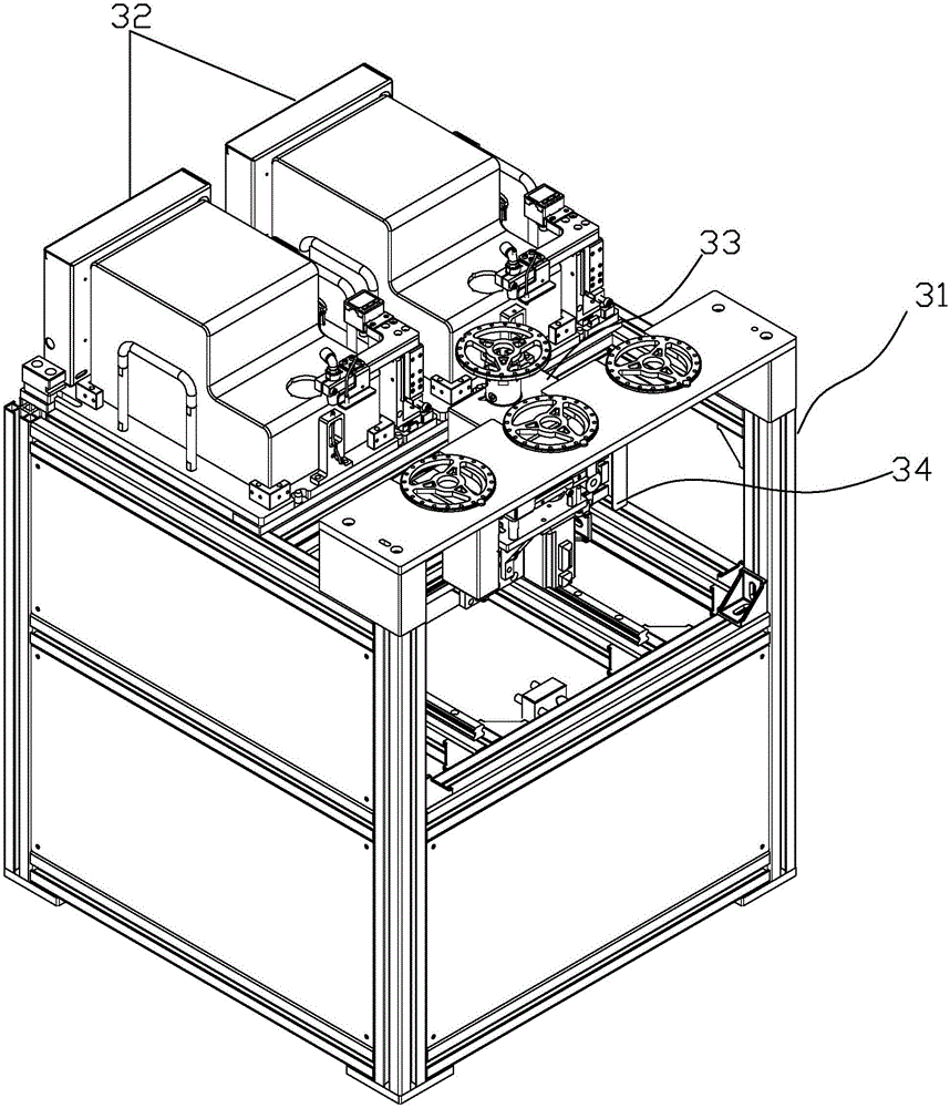 Material storing and material taking integrated automatic screw driving machine