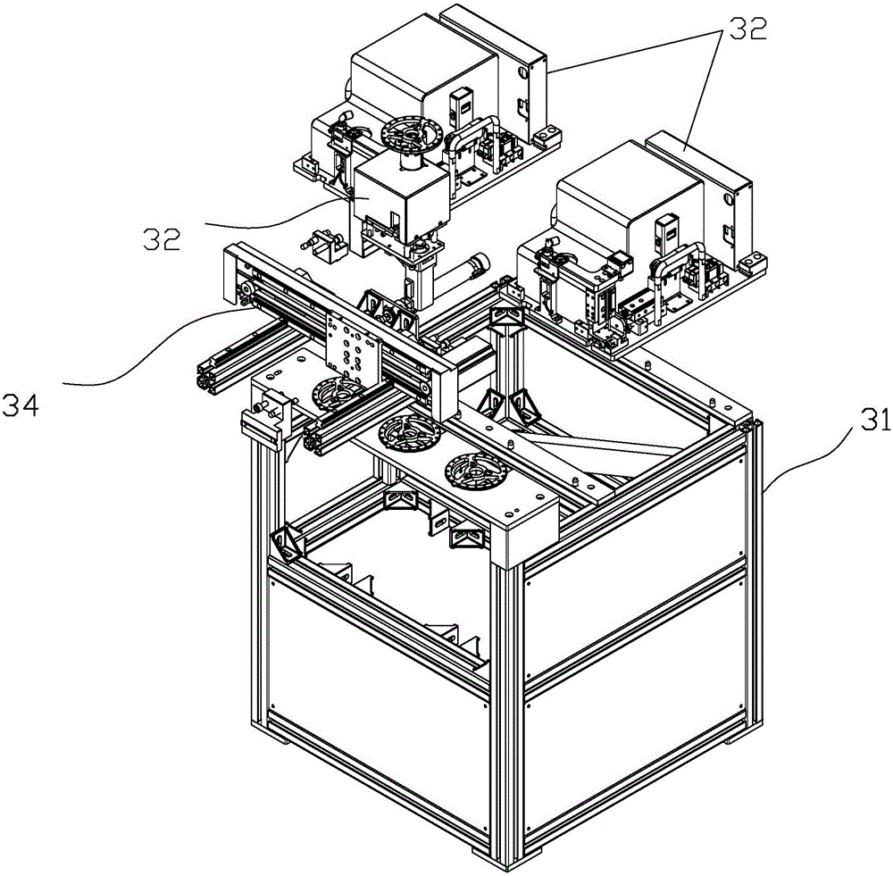 Material storing and material taking integrated automatic screw driving machine