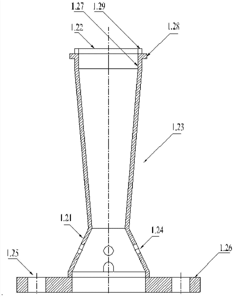 Split self-suction type Venturi tube washer