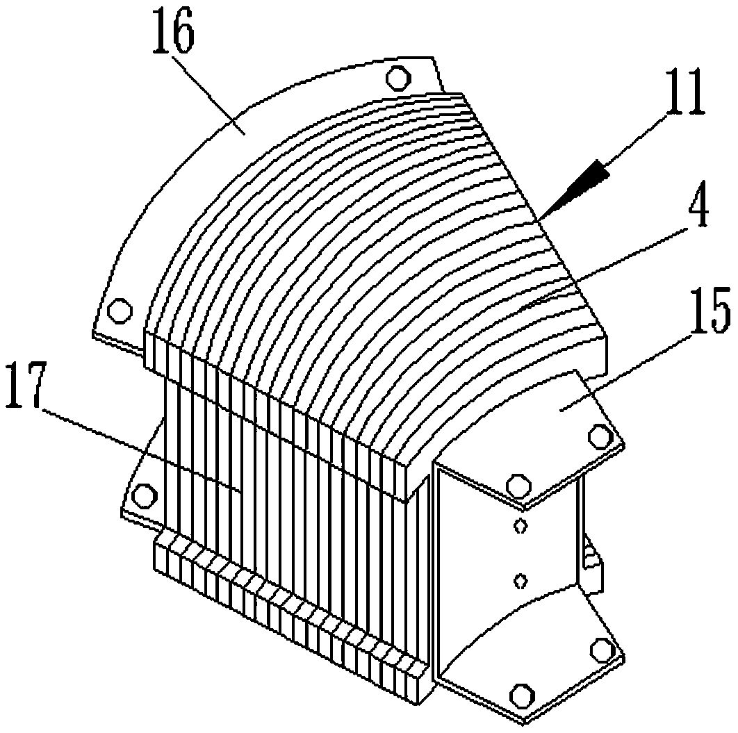 Building block type stator disc, permanent magnet motor and speed control method thereof
