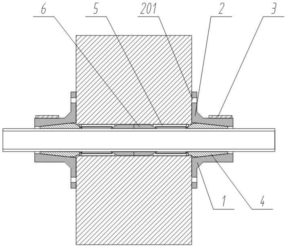 Pipeline penetrating plate fixing structure based on spring pushing type water supply and drainage design