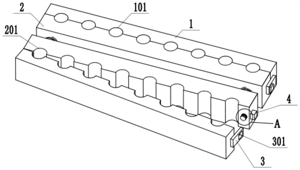 An anti-bending device for avoiding bending of connector long pins