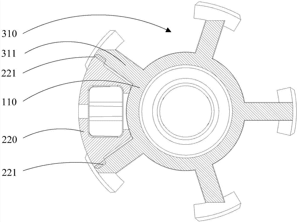 Membrane element pipe fitting, tool thereof, spiral-wound water-saving membrane element, and water purifier