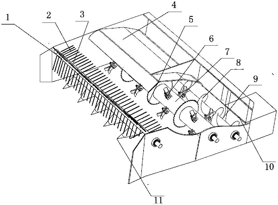 Picking and smashing mechanism for self-propelled reed baling press