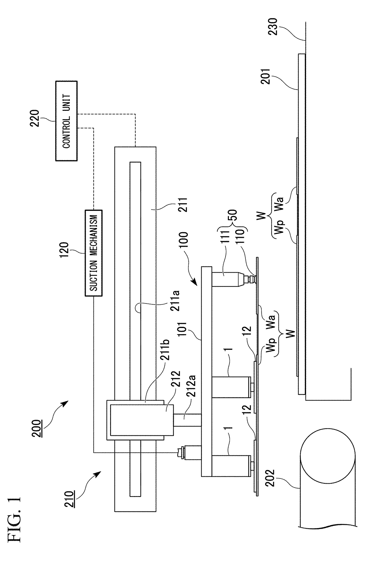 Holding nozzle, holding head and transportation apparatus