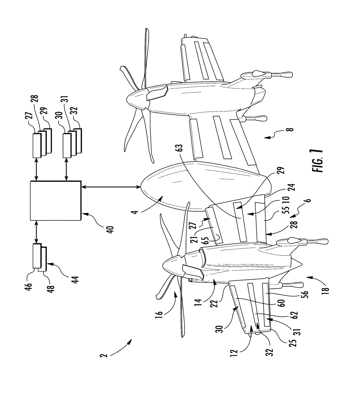 Rotor blown wing aircraft including a rotor blown wing having at least one selectively controllable control surface and a method of controlling a rotor blown wing aircraft