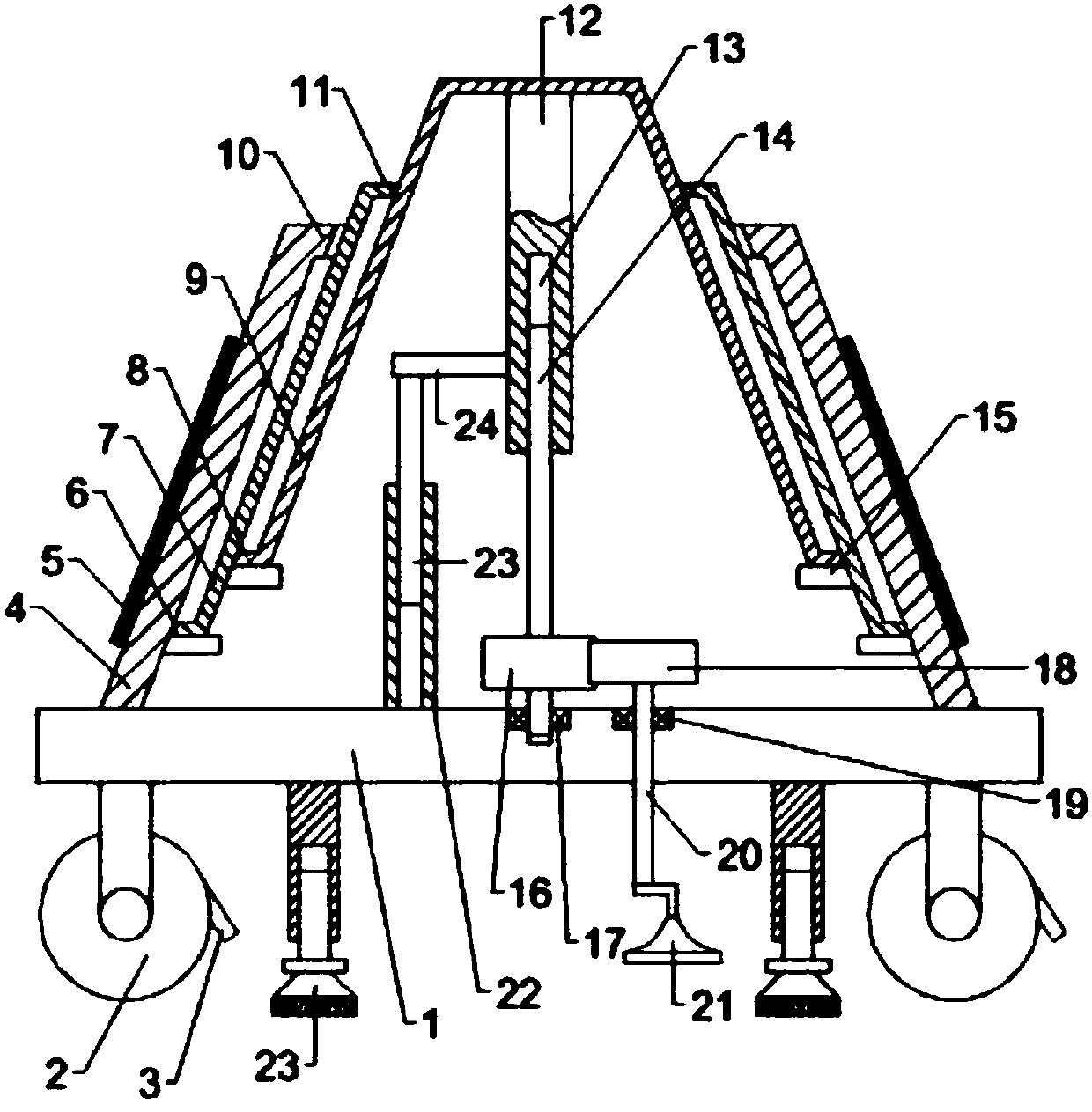 Traffic cone for highway construction area and with height adjusting function