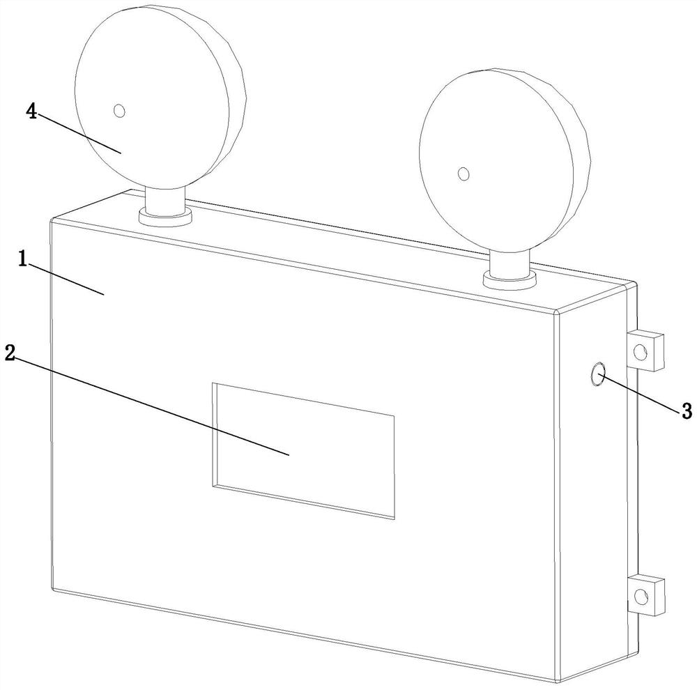 Emergency lighting lamp with projection imaging