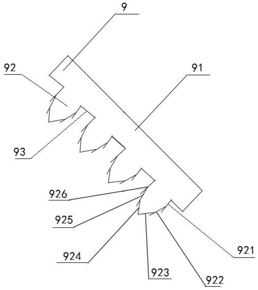 Multi-fold-surface type grating, and hyperspectral detection device and method