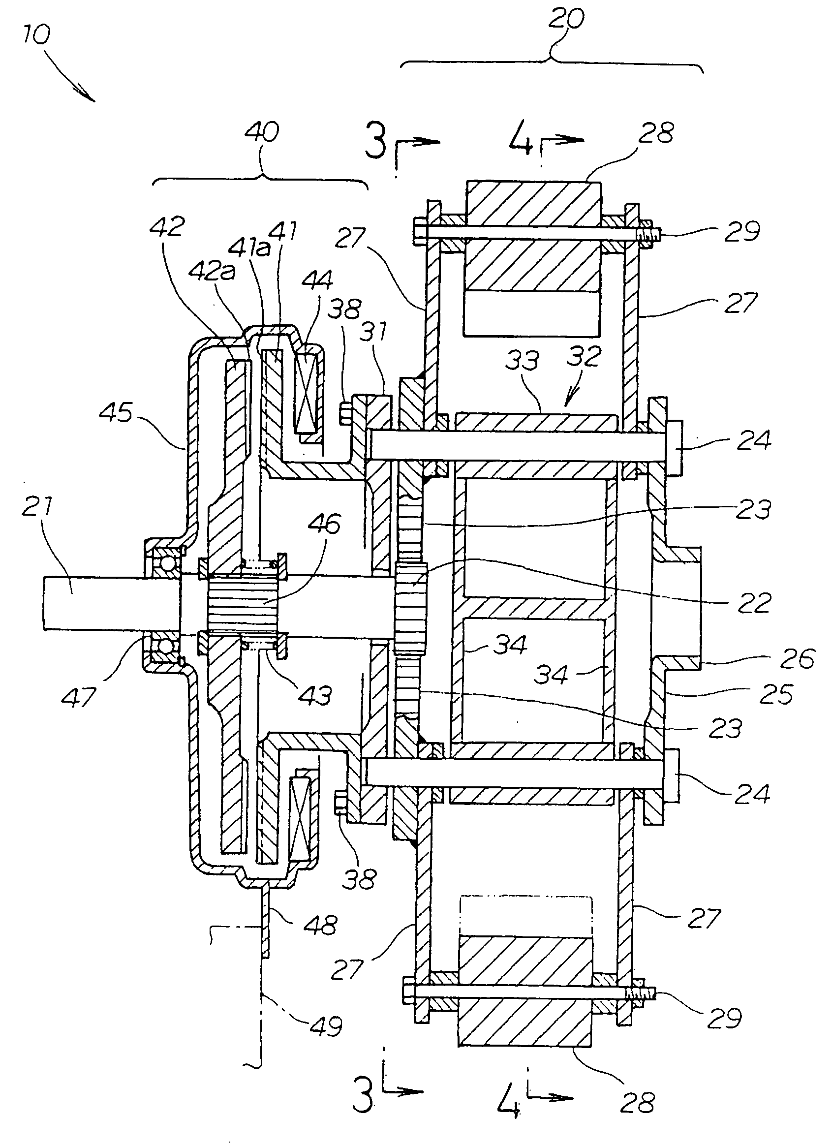 Variable flywheel mechanism and flywheel apparatus