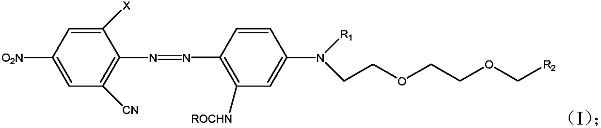 Blue azo dye composition and application thereof