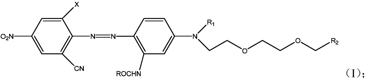 Blue azo dye composition and application thereof