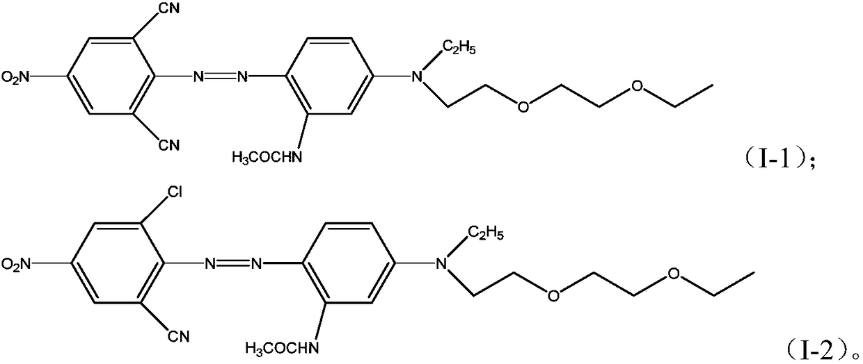 Blue azo dye composition and application thereof